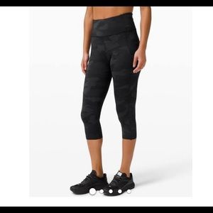 Lululemon Fast and Free Crop Camo Leggings